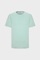 تیشرت باریک 100% نخی نعناعی مردانه با برش باریک-thumb