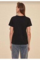 تی شرت زنانه Soft Touch 2 بسته 100% پنبه ارگانیک تی شرت پنبه ای بافتنی سیاه و سفید-thumb