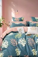 ست روتختی با بنزین دو لنگه کتان لاستیکی-thumb