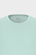 تیشرت باریک 100% نخی نعناعی مردانه با برش باریک-thumb