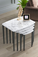 Coffee Tables White Marble Feet Anthracite