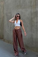 شلوار مخلوط قهوه ای-thumb