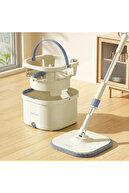 ست موپ با 2 پارچه یدکی که می تواند آب تمیز و کثیف را از هم جدا کند (با هدیه پارچه تمیز کننده)-thumb