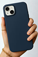 قاب محافظ Apple iPhone 13 - 14 - 15 Inside Velvet Launch قابل پاک کردن رنگارنگ سیلیکونی نرم کاور آبی دریایی-thumb