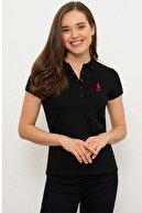 US Polo Assn Siyah Kadın T-Shirt