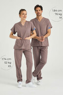 اسکراب کت و شلوار جراحی یکنواخت بالا و پایین پرستار رز خشک لاکرا لباس یکنواخت جراحی-thumb