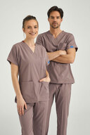 اسکراب کت و شلوار جراحی یکنواخت بالا و پایین پرستار رز خشک لاکرا لباس یکنواخت جراحی-thumb