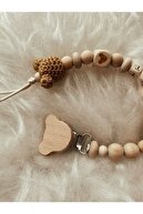 بند پستانک زنجیر چوبی طبیعی با جزئیات میکی-thumb