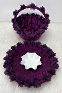 ست لوازم شب حنا 174 تکه بنفش-thumb