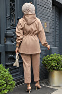 کت وشلوار دو نفره بیسکویت حجاب کلاهدار 12271BS-thumb