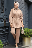 کت وشلوار دو نفره بیسکویت حجاب کلاهدار 12271BS-thumb