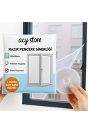 100*150 سانتی‌متر پنجره آماده با نوار چسب 4 متری نوار چسب نواری قابل برش تول-thumb