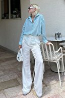 پیراهن زنانه آستین بلند با دکمه های فیروزه ای SH178-thumb