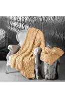 Serenita موهای بافتنی بافندگی تلویزیون پتو پرتاب صندلی-thumb