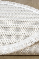 فرش دایره ای نرم دایره ای سفید فرش فرش اتاق نشیمن آشپزخانه راهرو کف فرش ماشینی بافته شده فرش 004 FLAT-thumb