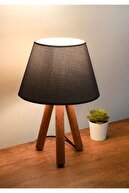 آباژور سر پارچه آنتراسیت چوبی طرح Ayd-3169-thumb