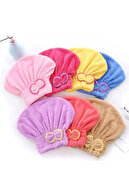 کلاه خشک کن مو، حوله سر، پارچه میکروفیبر کلاه دوش-thumb