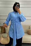 کمربند زنانه جزئیات پیراهن آستین بلند آستین بلند طول مدل: 1.67 کیلوگرم: 62-thumb