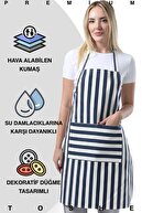 Striped Navy and White