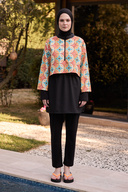 orange black oval pattern