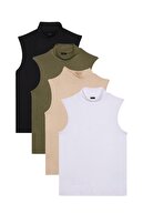 Black-Khaki-Beige-White