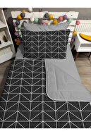 GREY GEOMETRIC WITH 120X200 ELASTIC SHEETS
