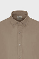 پیراهن کتانی راسو مردانه 100% پنبه‌ای با یقه دکمه‌دار و پارچه‌ای قابل تنفس-thumb