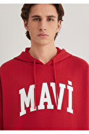 سویشرت قرمز کلاهدار با لوگو 067149-86417-thumb