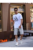 شلوارک شلوار جین کارگو مردانه جین پارچه ای منعطف جنین باریک و بدون تناسب-thumb