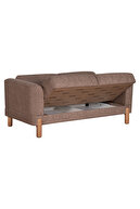 مبل Bohera Bohemian دو مبل دو صندلی قهوه ای-thumb