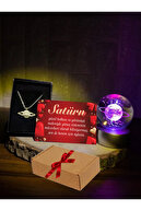 تغییر رنگ LED شیشه ای روشن زحل دختر گلوب لامپ ماه کامل توپ کریستالی-thumb