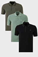 Black-Khaki-Apple Green-White