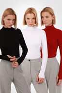 black, white, red