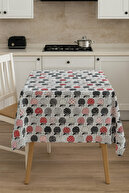 Multicolored red black apple pattern