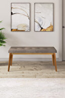 Cappucino Bench Natural Wooden Leg