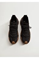 Mango Erkek Siyah Büyük Tabanlı Spor Ayakkabı