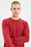TRENDYOL MAN Bordo Erkek Regular Fit Sweatshirt TMNAW21SW1208