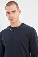 TRENDYOL MAN Lacivert Erkek Regular Fit Sweatshirt TMNAW21SW1208