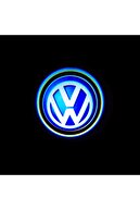 Waxen Volkswagen Kapı Altı Pilli Led Logo Hd Lens Karanlık Ve Mesafe Sensörlü Led Işıklı Lamba