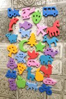 2-بسته پازل Bultak Animals Vehicles Fruits Hard Eva هنگامی که از اسفنج خیس می شود می چسبد-thumb