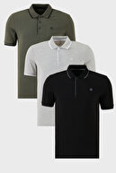 Black-Khaki-Gray Melange