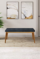 Anthracite Bench Natural Wooden Leg