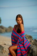 ماریس لاجوردی، 100x180 سانتی متر، همراه با کیف حمل، سازگار با محیط زیست، بدون رنگ، حوله ساحل-thumb