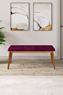 Damson Bench Natural Wooden Leg