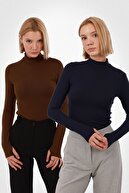 dark blue, brown