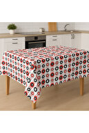 Red grey polka dot