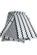 Blue Gray Zigzag
