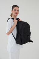 کیف مدرسه کوله پشتی مسافرتی مشکی چند چشمی پارچه ای ضد آب Unisex Impertex-thumb