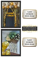 پرده بکگراند متالایز به شکل ستاره ای رنگ طلایی-thumb