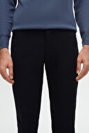 Ds Damat Slim Fit آبی سرمه ای دابی الاستیک دور کمر انعطاف پذیر لایکرای جیب چینو-thumb